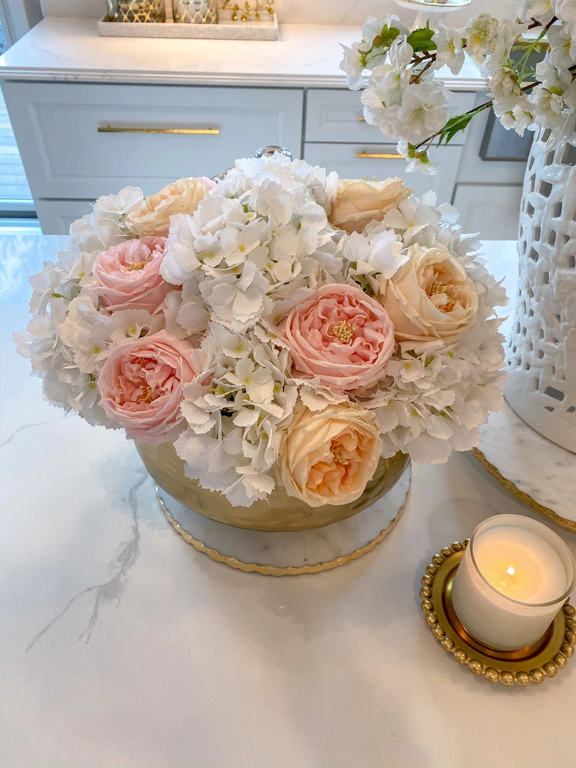 Inspire Me! Home Decor Real Touch Austin Rose (4 Colors) Floral Stems