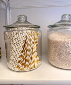 Inspire Me! Home Decor Gold Paper Straws ( 2 Patterns Available )