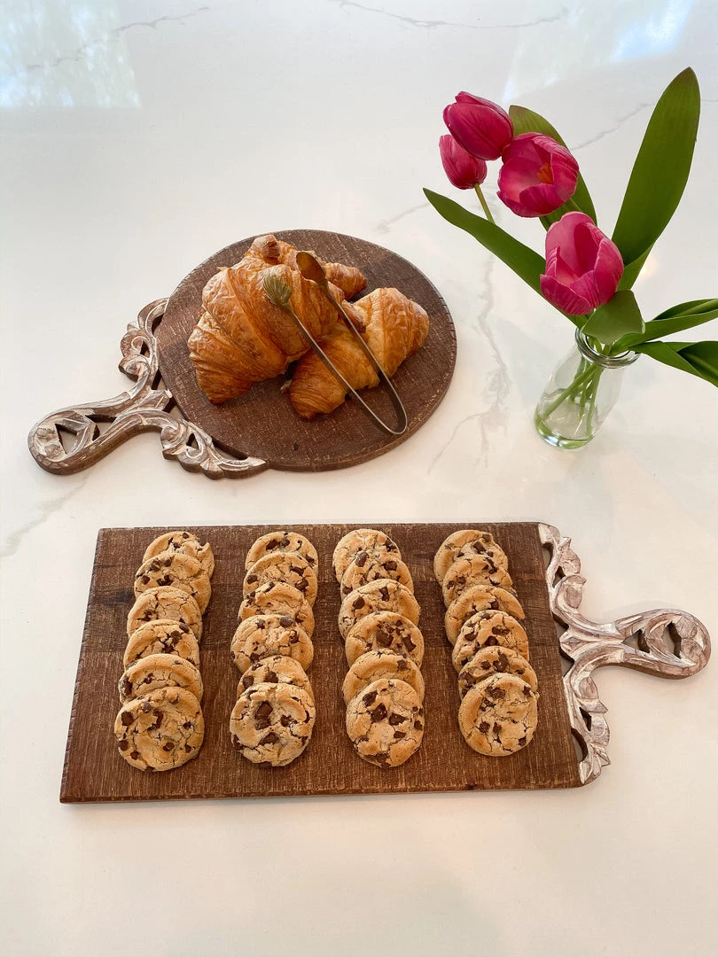 Inspire Me! Home Decor Mango Wood Scroll Handle Serving Trays (2 Styles)