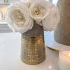 Inspire Me! Home Decor Grey Tapered Vase W/ Gold Design