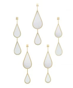 Inspire Me! Home Decor WALL ART & MIRRORS Teardrop Mirrors (Set Of 5) (2 Colors)