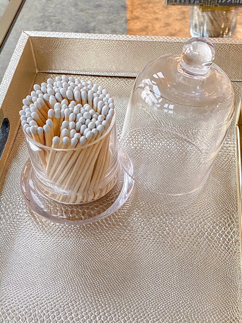 Inspire Me! Home Decor Glass Cloche With White Tip Matches