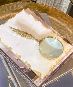Inspire Me! Home Decor Feather Magnifying Glass