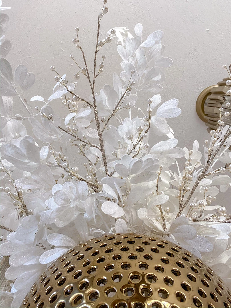 Inspire Me! Home Decor 45" Tall White Leaf Stem