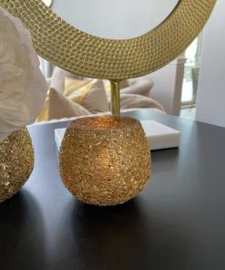 Inspire Me! Home Decor Gold Jeweled Votive (2 Sizes)