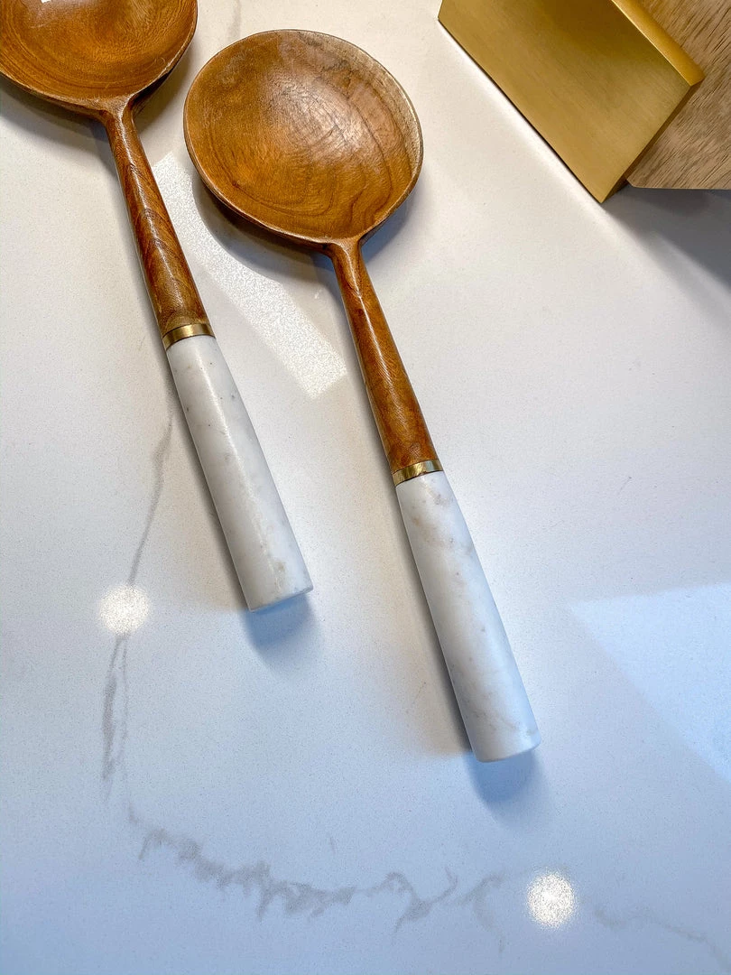 Inspire Me! Home Decor Wood Servers W/ Marble Handle KITCHEN