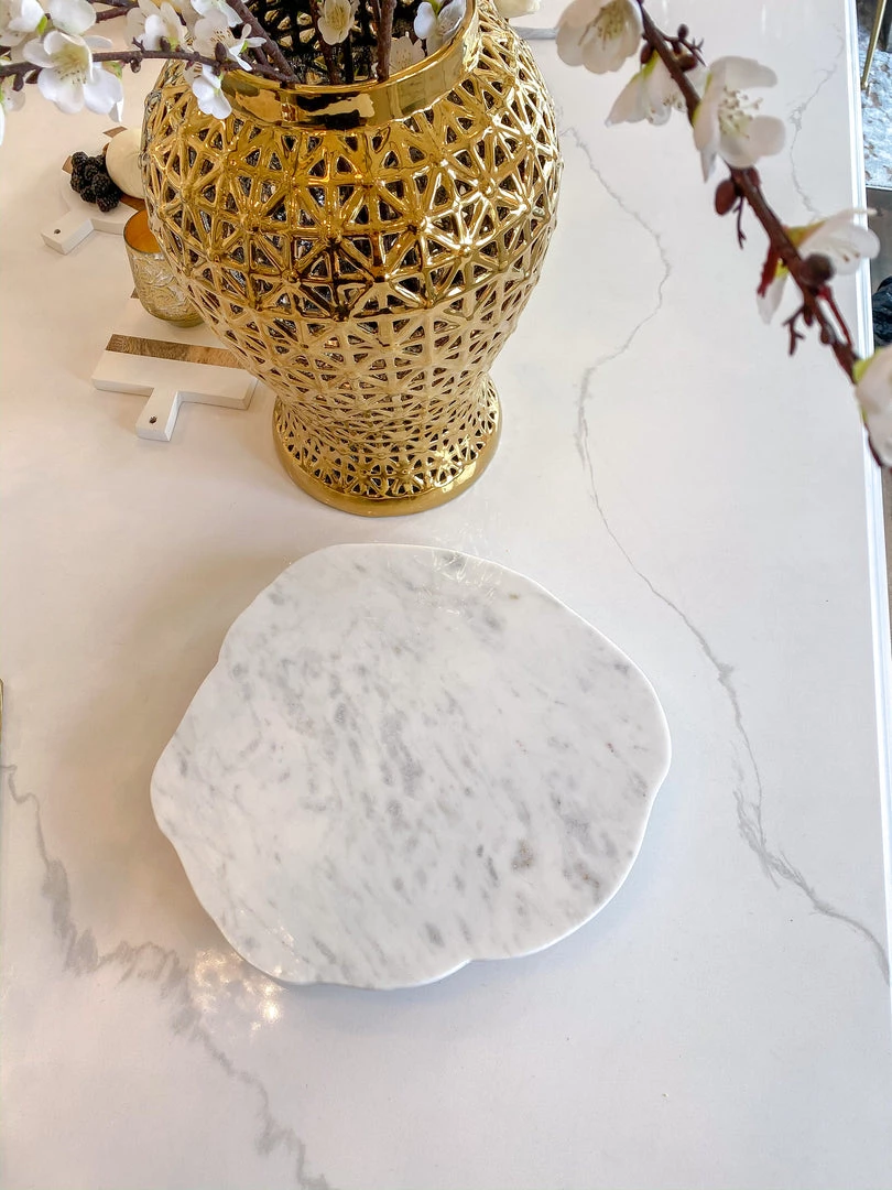 Inspire Me! Home Decor KITCHEN Organic Shape Marble Lazy Susan