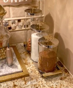 Inspire Me! Home Decor Hammered Texture Tray W/ Gold Handle