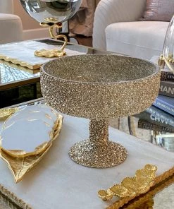 Inspire Me! Home Decor Large Jeweled Glass Decorative Bowl