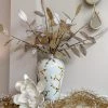 Inspire Me! Home Decor Floral Stems Gold And White Leaf Stem With Bead Detail