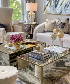 Inspire Me! Home Decor Gold Detailed Goblet Set Of 3