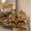 Inspire Me! Home Decor Round Gold Jar With Crocodile Print Pattern (2 Sizes)