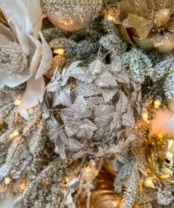 Inspire Me! Home Decor Gold Leaf Orb Ornaments (2 Colors)