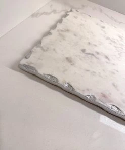 Inspire Me! Home Decor Marble Tray With Metallic Edge (2 Colors)