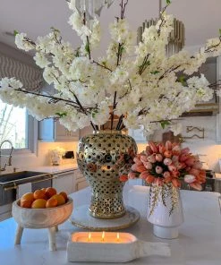 Inspire Me! Home Decor Gold Pierced Patterned Ginger Jar (2 Sizes)