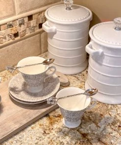 Inspire Me! Home Decor Jeweled Flower Tea Spoon (2 Colors)