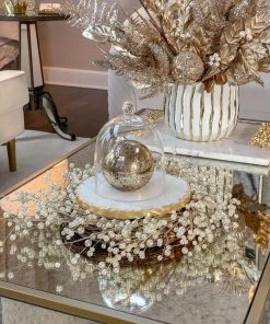 Inspire Me! Home Decor Metallic Pearl Wreath