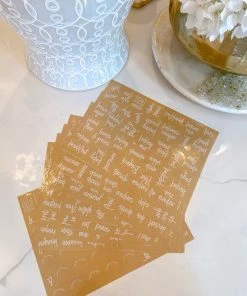 Inspire Me! Home Decor Medium White Script Pantry Labels KITCHEN