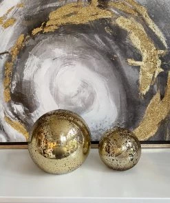 Inspire Me! Home Decor Gold Orb Candles (2 Sizes)