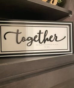 Inspire Me! Home Decor Black And White Wooden Home Signs (2 Styles) WALL ART & MIRRORS