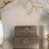 Inspire Me! Home Decor Bronze/Gold Faux Leather Boxes (Set Of 2)