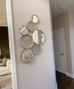 Inspire Me! Home Decor Circle Mirrored Wall Decor (Silver)