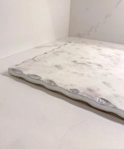 Inspire Me! Home Decor Marble Tray With Metallic Edge (2 Colors)