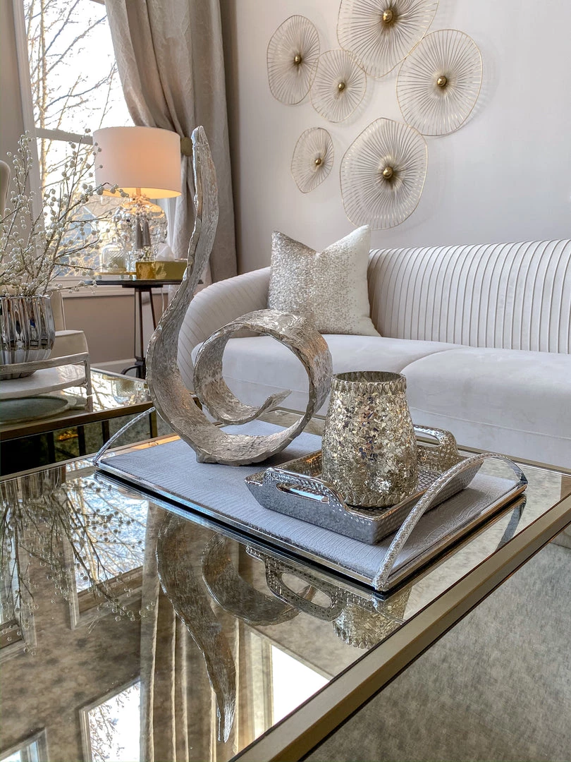 Inspire Me! Home Decor Large Metal Swirl Sculpture (2 Colors)