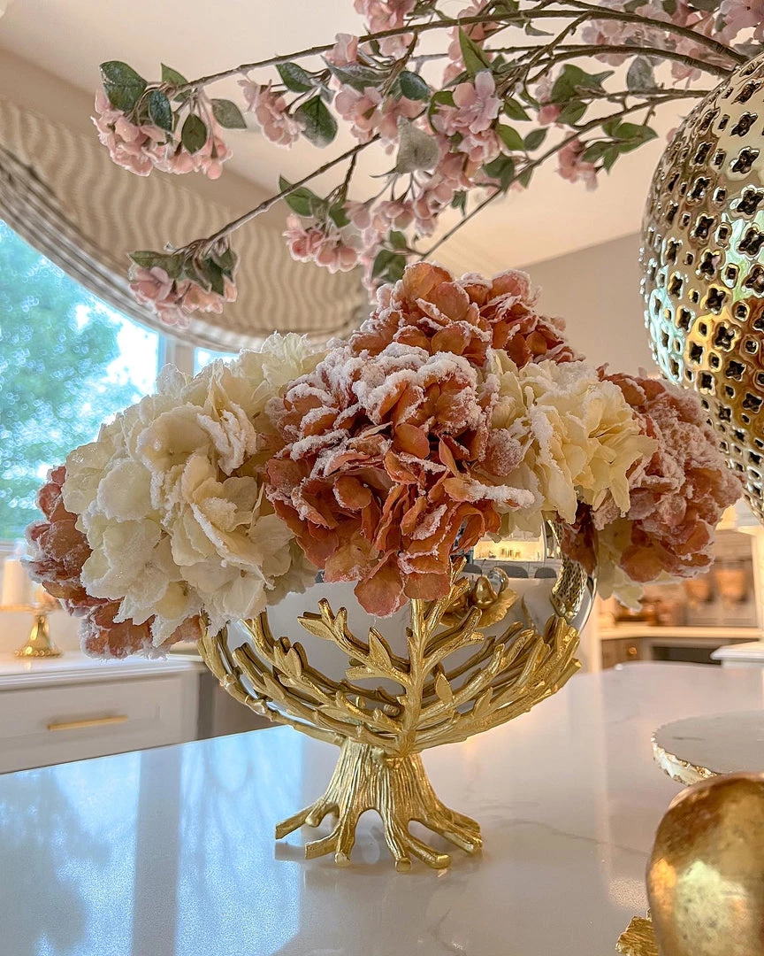 Inspire Me! Home Decor 27" Pink Snow Sprinkle Hydrangea Stem