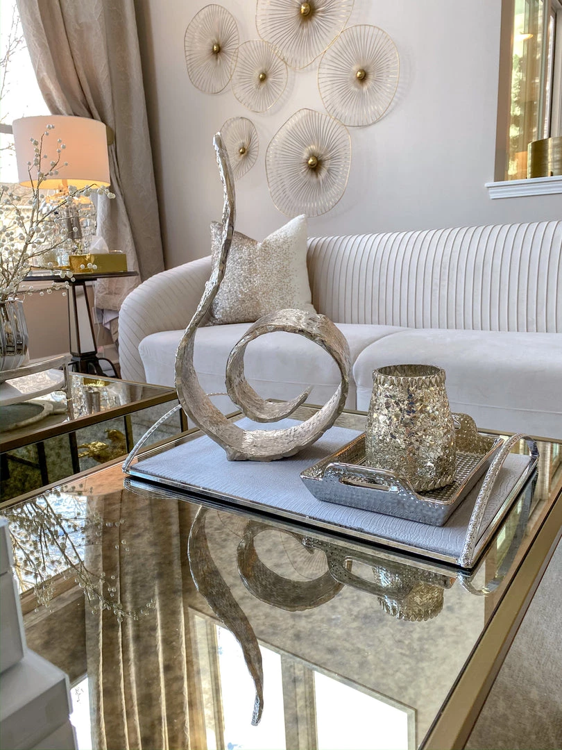 Inspire Me! Home Decor Large Metal Swirl Sculpture (2 Colors)