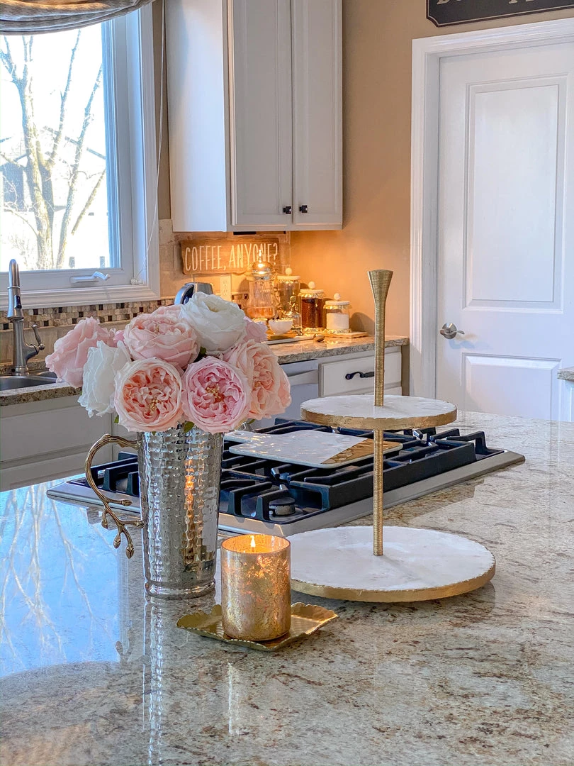 Inspire Me! Home Decor Real Touch Austin Rose (4 Colors) Floral Stems