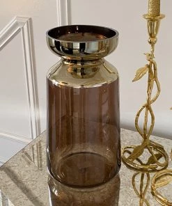 Inspire Me! Home Decor Brown And Gold Vase