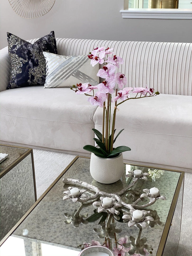 Inspire Me! Home Decor Pink Faux Orchid Potted Faux Plant