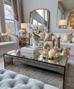 Inspire Me! Home Decor White Textured Ginger Jar With Gold Floral Design (3 Sizes)