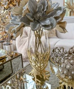 Inspire Me! Home Decor Gold Metal Branch And Glass Vase
