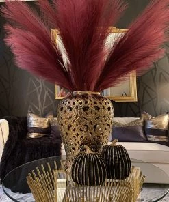 Inspire Me! Home Decor Black Resin Pumpkins With Gold Glitter (Set Of 2)