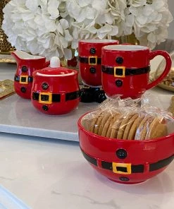 Inspire Me! Home Decor Serveware Santa Belt Footed Mug