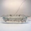 Inspire Me! Home Decor Rectangular Silver Handled Pyrex Holder With Leaf Design