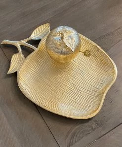 Inspire Me! Home Decor Apple Dish W/ Honey Jar