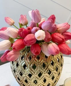 Inspire Me! Home Decor Real Touch Bright Color Tulip Bundle