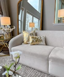 Cloud9d PILLOWS, RUGS, & THROWS Elise Ivory Gold Pillow - 20