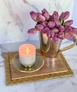 Inspire Me! Home Decor Glass Plate With Gold Border