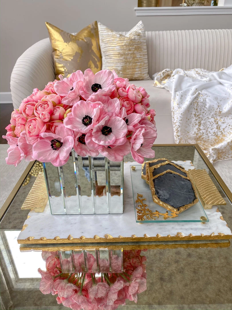 Inspire Me! Home Decor Mirror Cube Vase (2 Sizes)