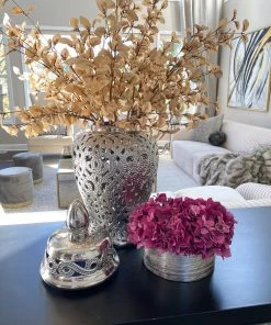 Inspire Me! Home Decor Silver Beaded Ginger Jar (2 Sizes)