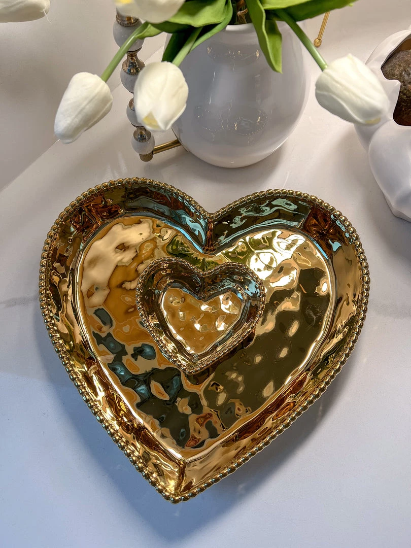 Inspire Me! Home Decor Heart Tray Set (2 Colors)