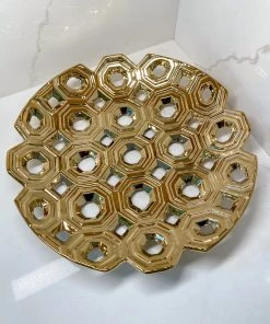 Inspire Me! Home Decor Circle Cutout Detailed Platter