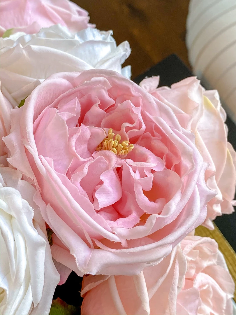 Inspire Me! Home Decor Real Touch Austin Rose (4 Colors) Floral Stems