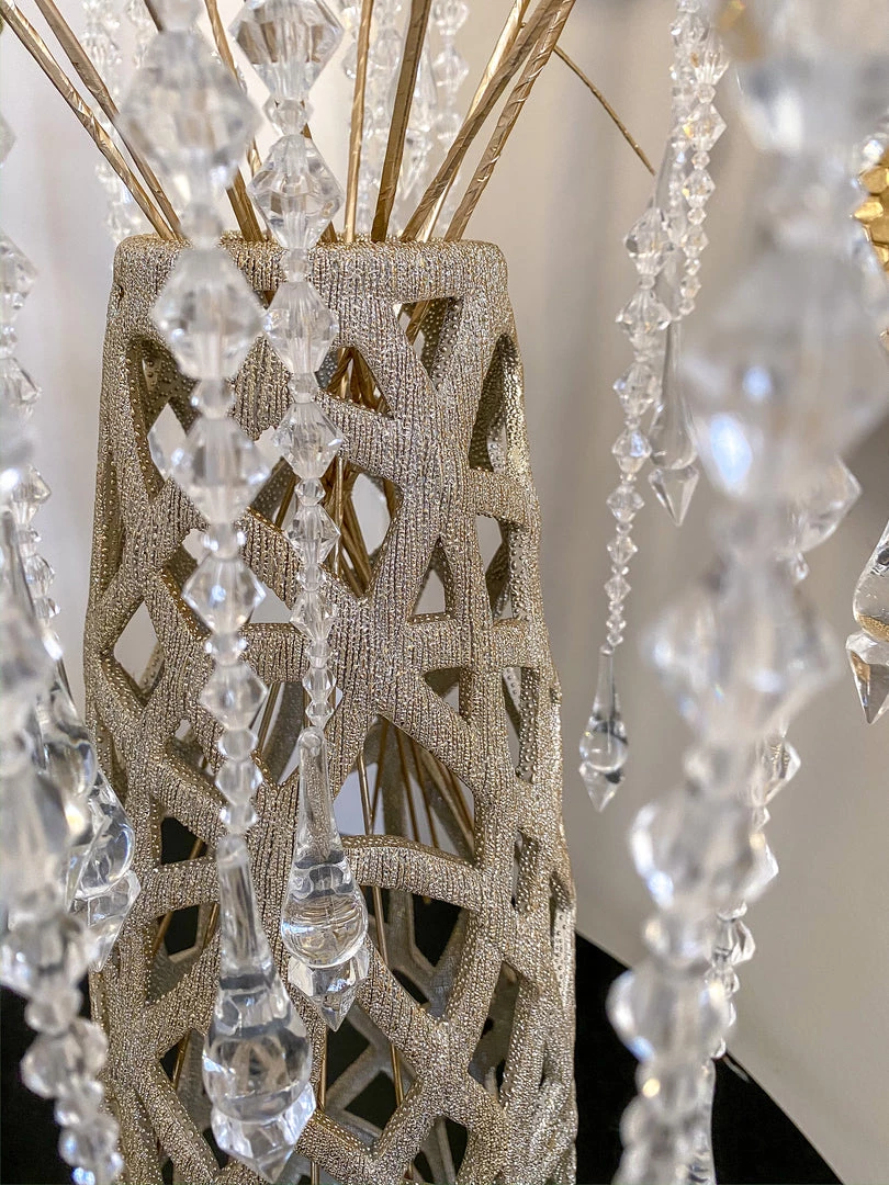 Inspire Me! Home Decor Champagne Ceramic Cut-Out Vase