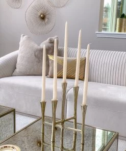 Inspire Me! Home Decor Gold 5 Candlestick Holder