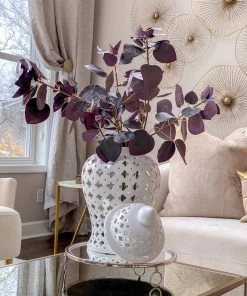 Inspire Me! Home Decor White Ceramic Pierced Ginger Jar (2 Sizes)